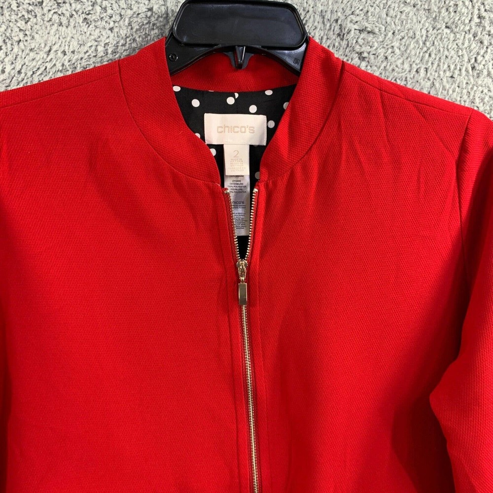 Chico's Red Blazer Jacket - Picture 5 of 11